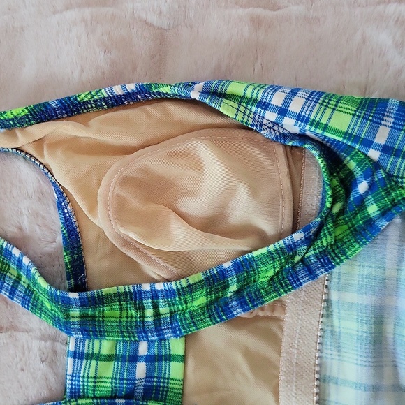 Vintage 70s Look Adorable Plaids One-Piece Swimsuit - SOFT - Picture 5 of 12